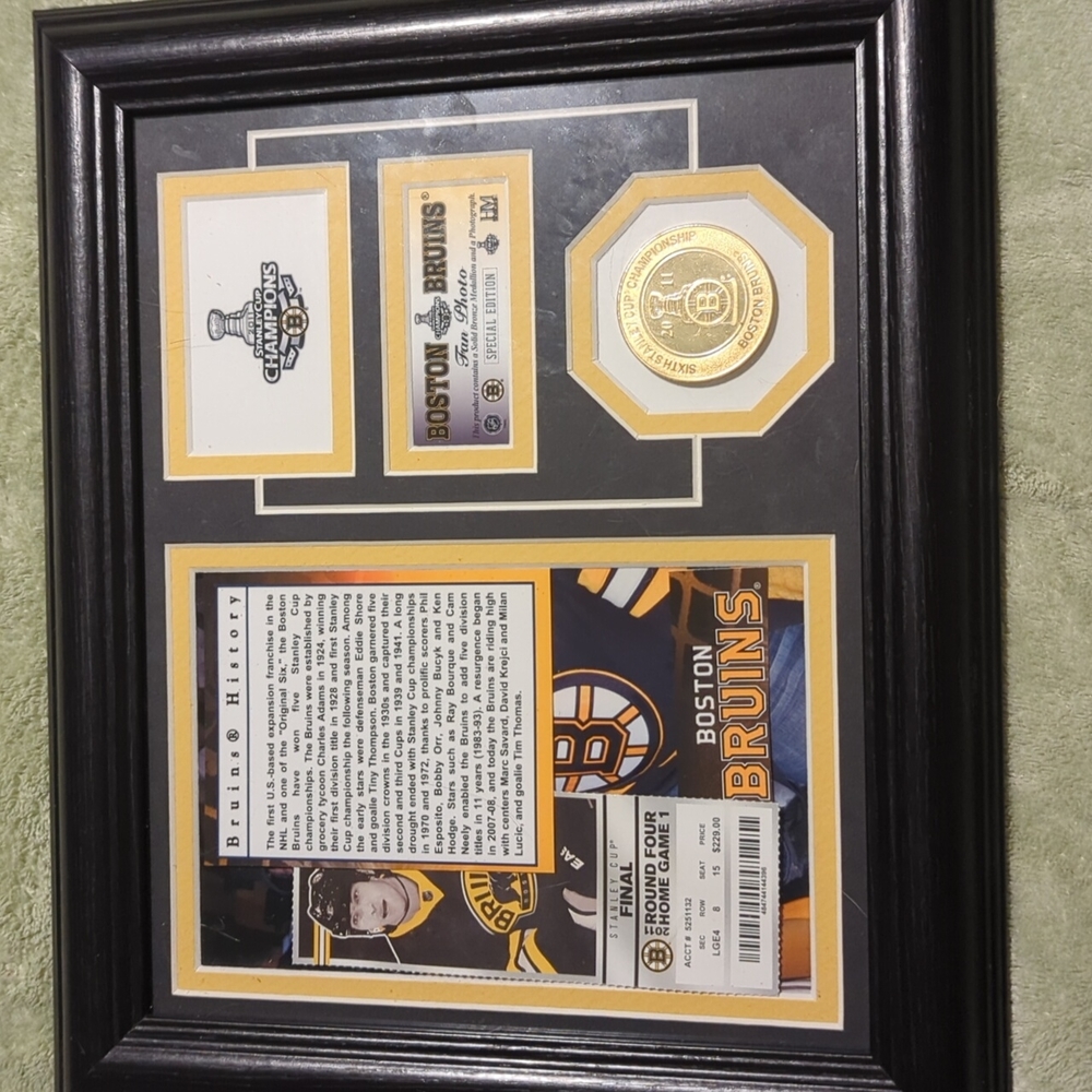 NHL Boston Bruins Stanley Cup Frame
